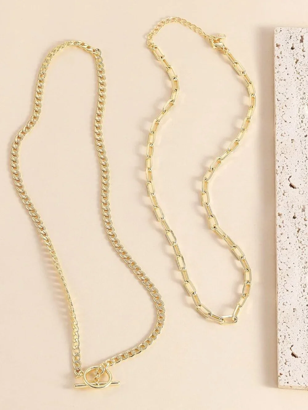 Layered Necklaces for Women, 14K Gold Plated Chain Necklace Women Trendy Cuban L - Picture 6 of 8